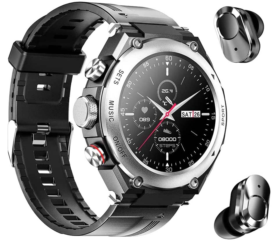 Desong Smart Watch With Earbuds And Fitness Tracker 