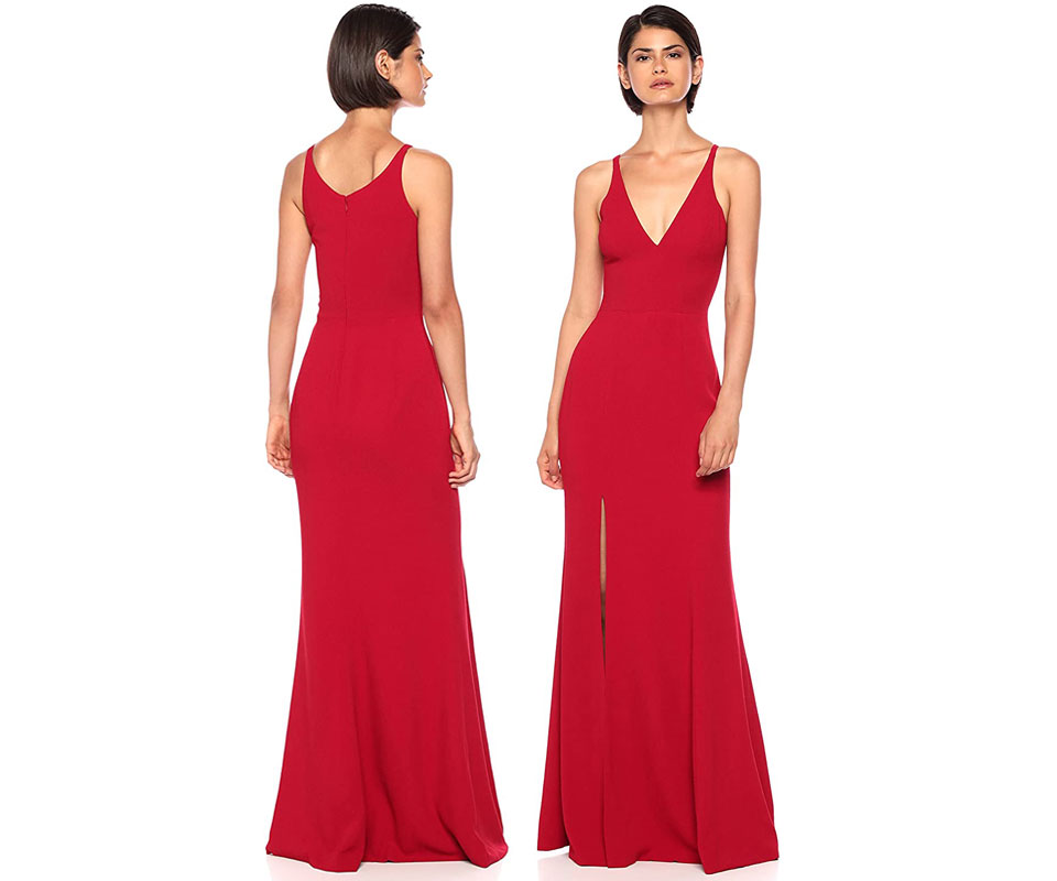 Dress the Population Iris Spaghetti Strap Plunging Dress