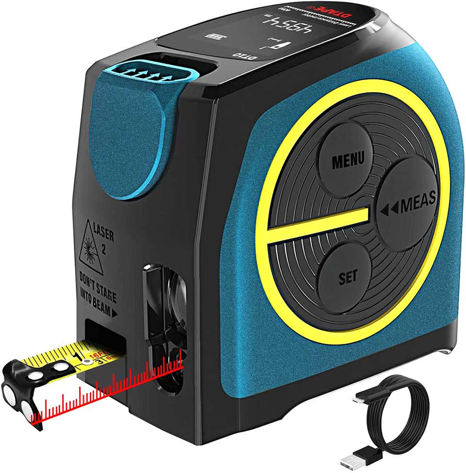 Dtape 2-in-1 USB Rechargeable Laser Tape Measure