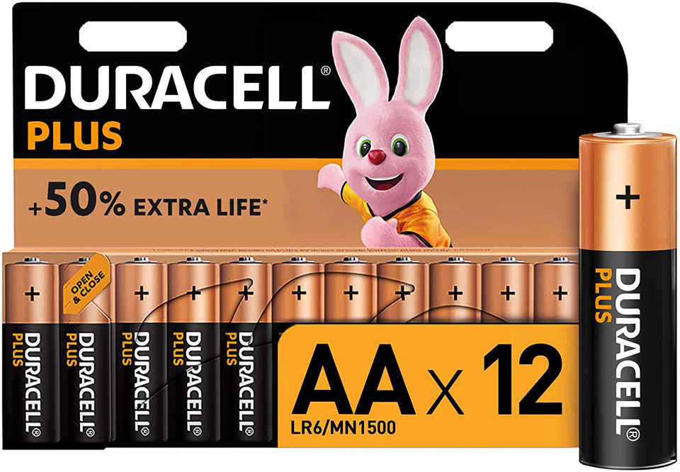 Duracell Plus AA Alkaline Batteries [Pack of 12]