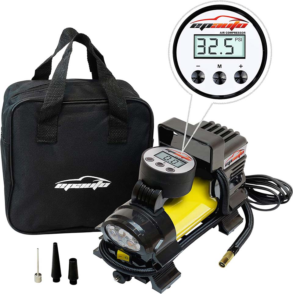 EPAuto Portable Air Compressor Digital Tire Inflator