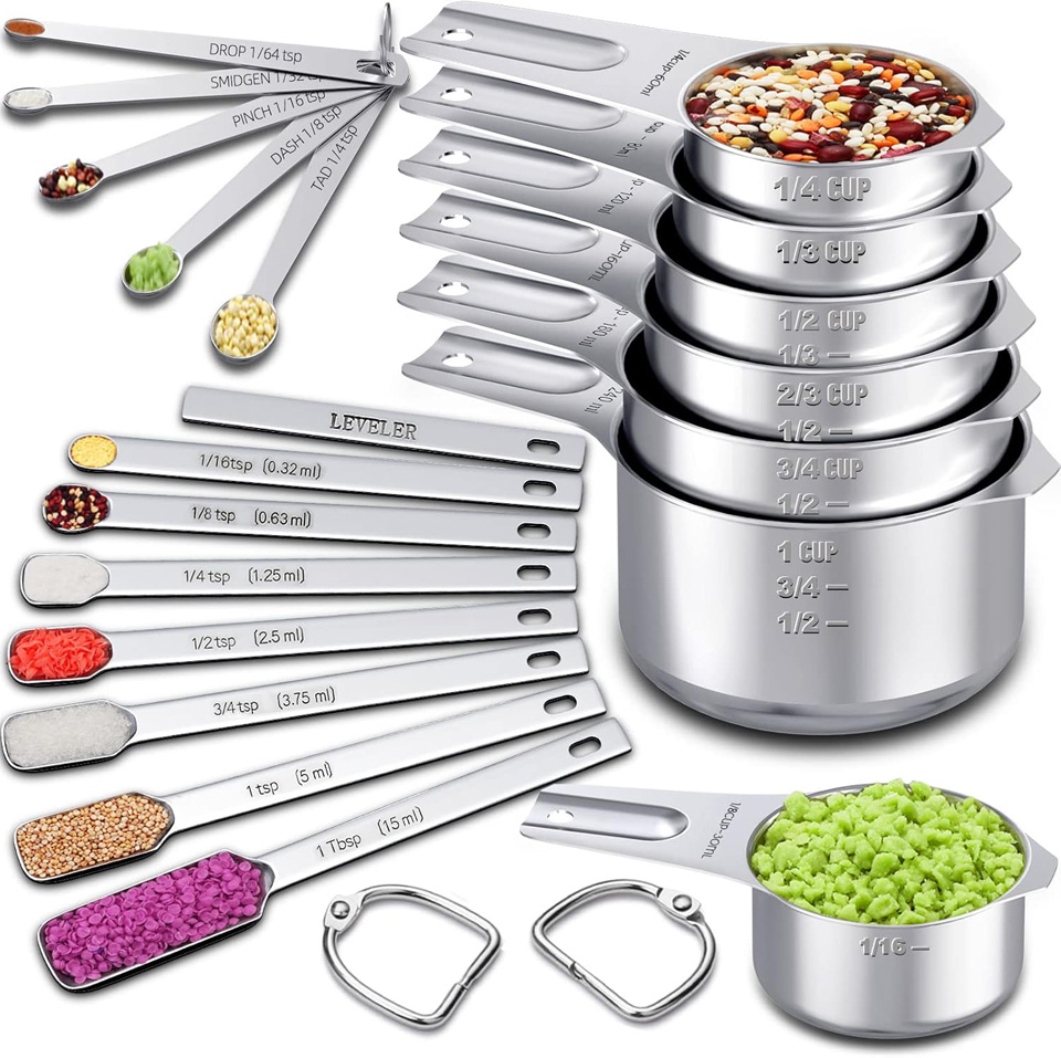EWFEN Nesting Measuring Cups And Spoons Set