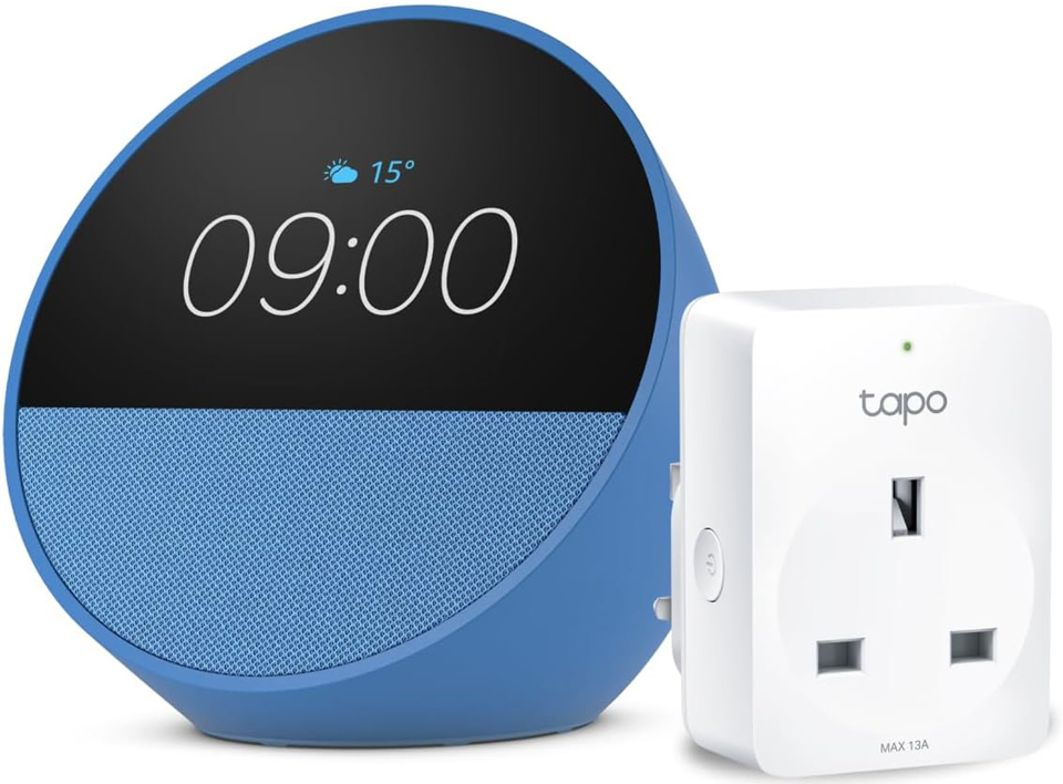 Echo Spot Plus TP-Link Tapo Smart Plug With Energy Monitoring