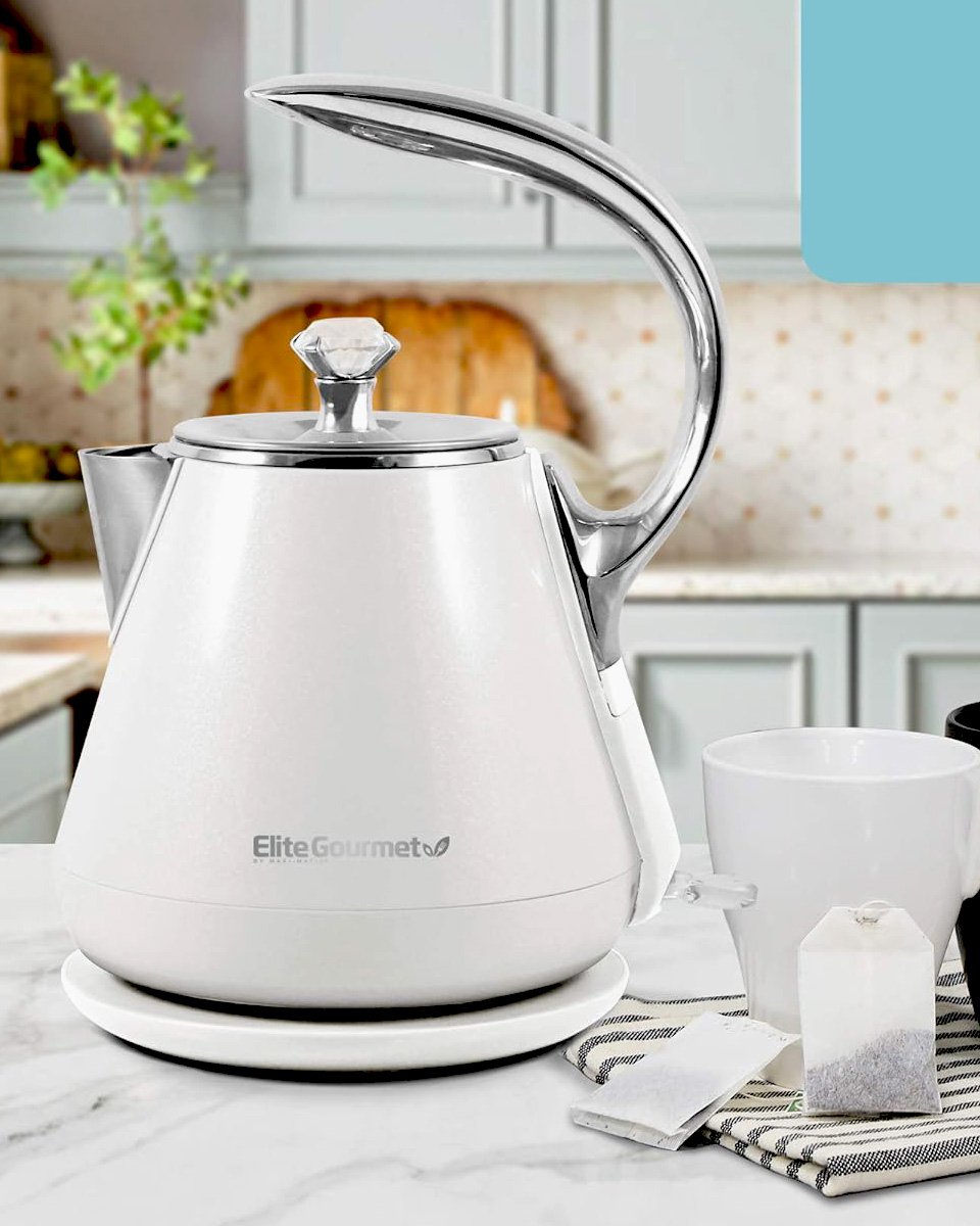 Elite Gourmet Double Wall Insulated Cool Touch Electric Kettle