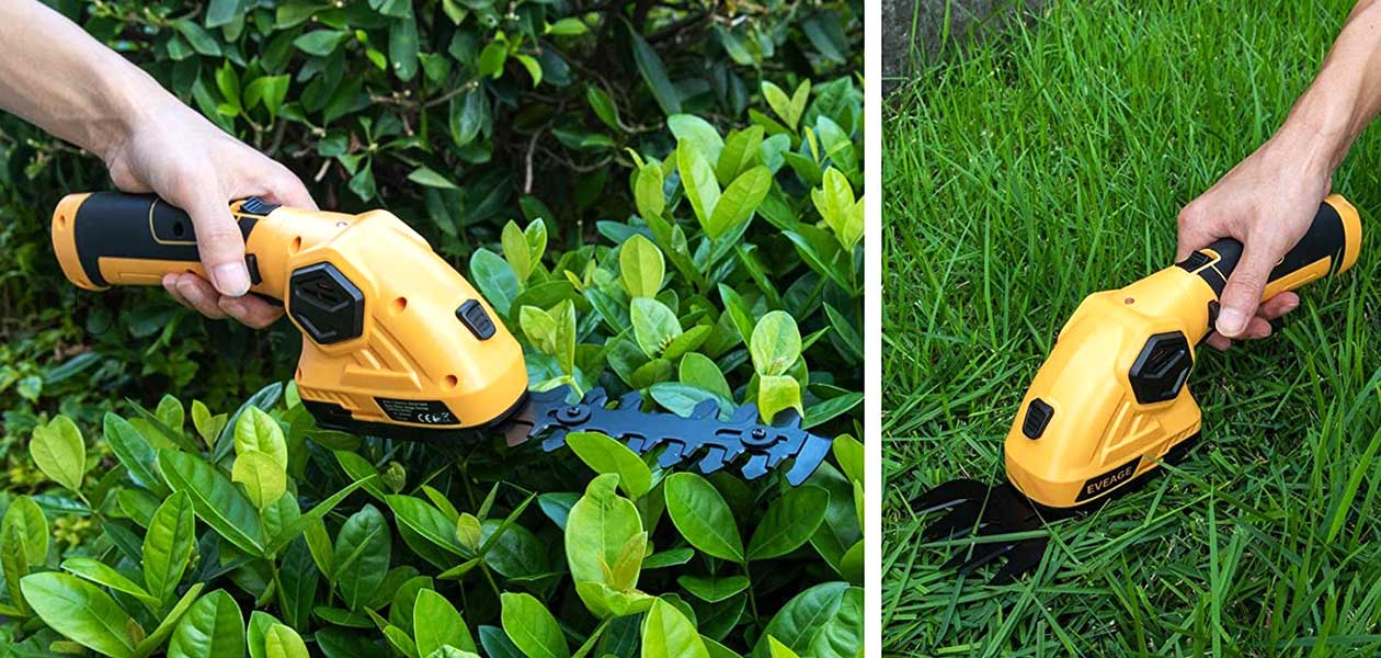 Gadgets For Garden - Eveage Light Duty Cordless Grass Shea And Hedge Trimmer