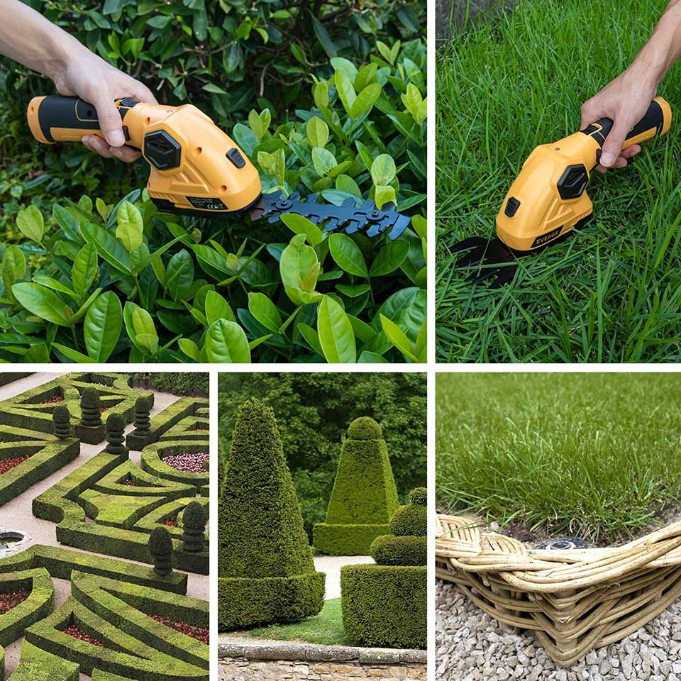 Eveage Light Duty Cordless Grass SheaR And Hedge Trimmer