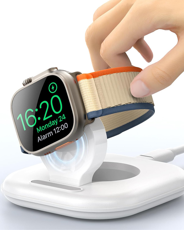 Fast Portable Apple Watch Magnetic Charging Dock With Nightstand Mode