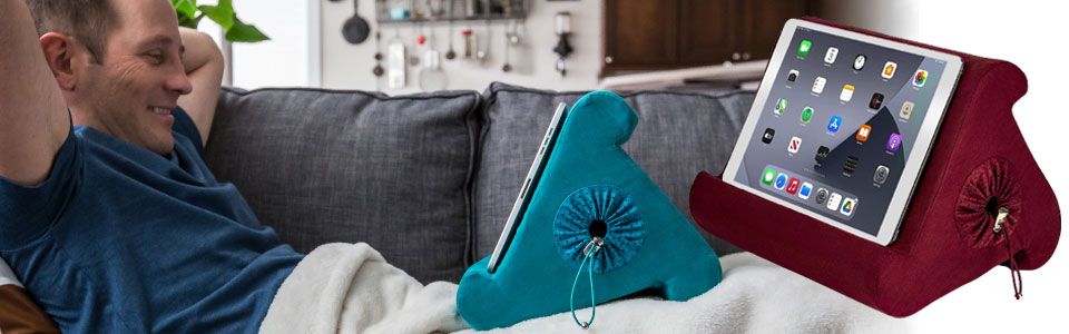 Flippy Tablet Pillow Stand & iPad Holder for Lap Desk Bed