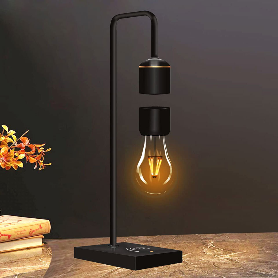 Floatidea Magnetic Levitating Light Bulb With Wireless Charging Pad