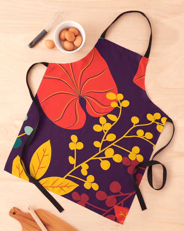 Flower Harmony kitchen apron