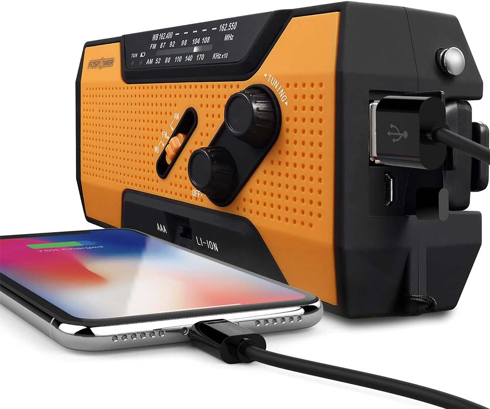 FosPower NOAA Emergency Weather Radio And Power Bank