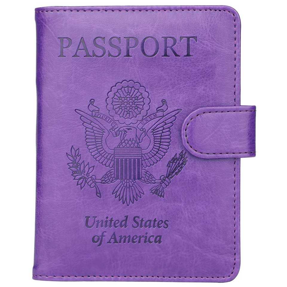 GDTK Leather Travel Passport Holder With RFID Blocking