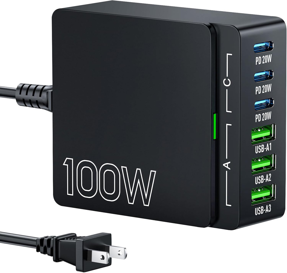 Gakezi USB C 6 Port GaN Fast Charging Cube