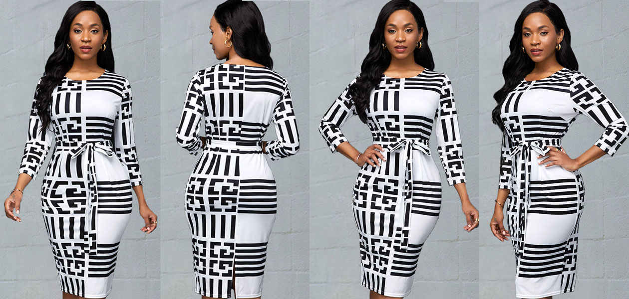 Asymmetric hem dress