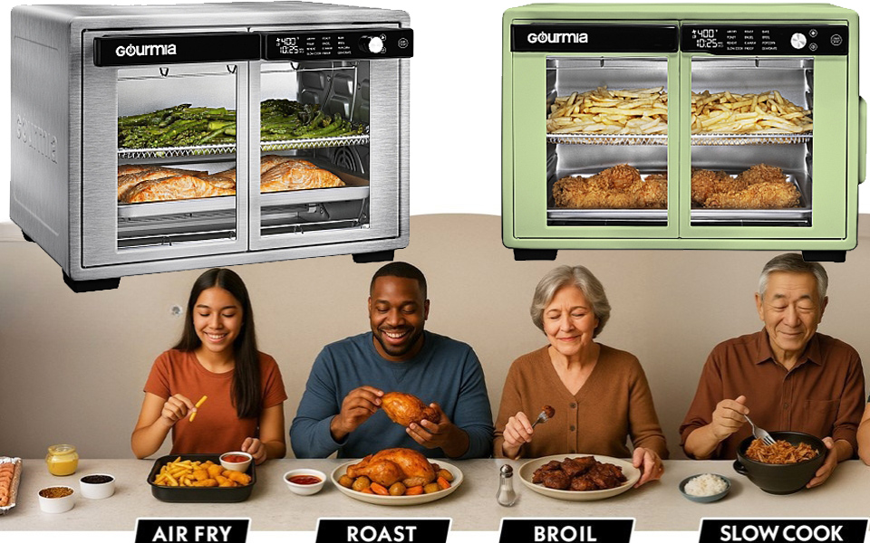 Gourmia XL French Door Digital Air Fryer Oven