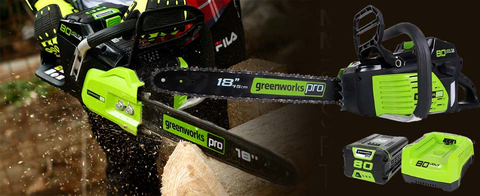 Greenworks 18-Inch Brushless Cordless Chainsaw