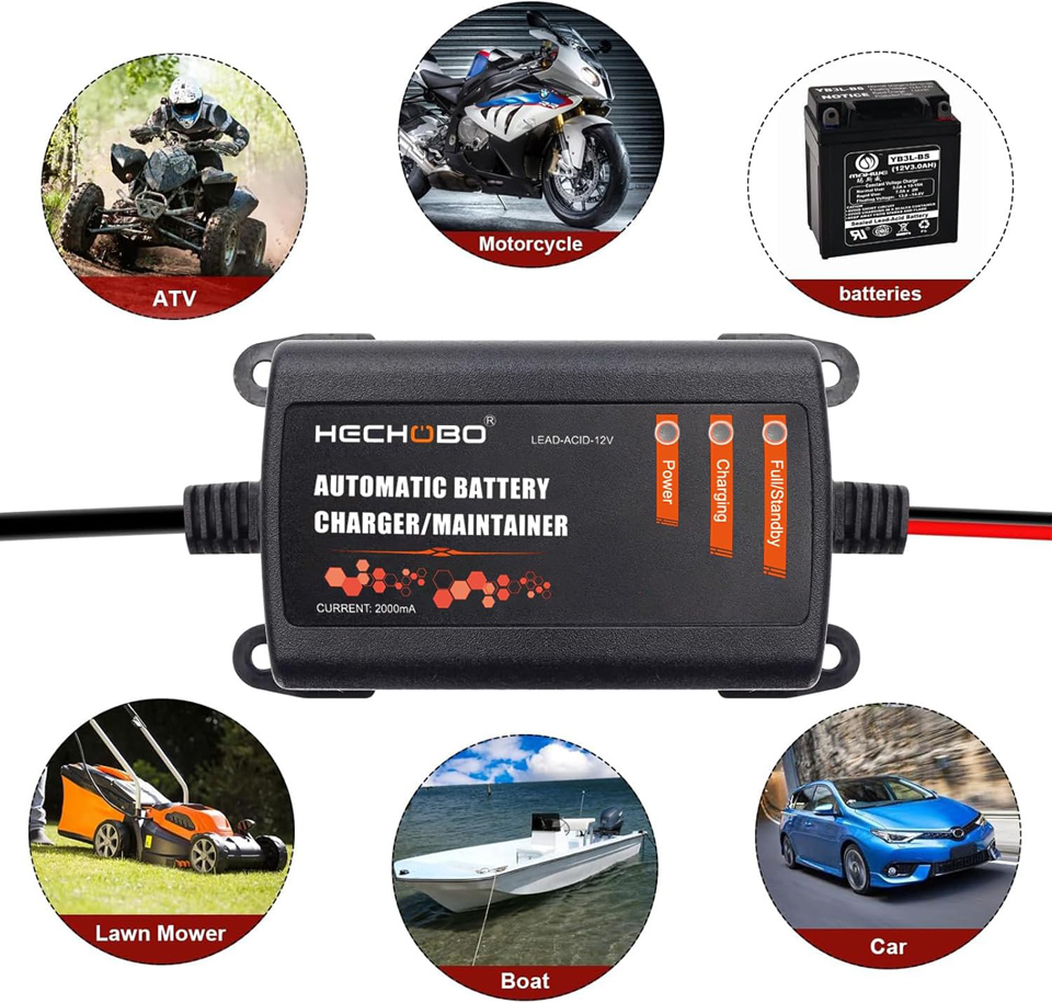 HECHOBO 12v 2A Trickle Battery Charger