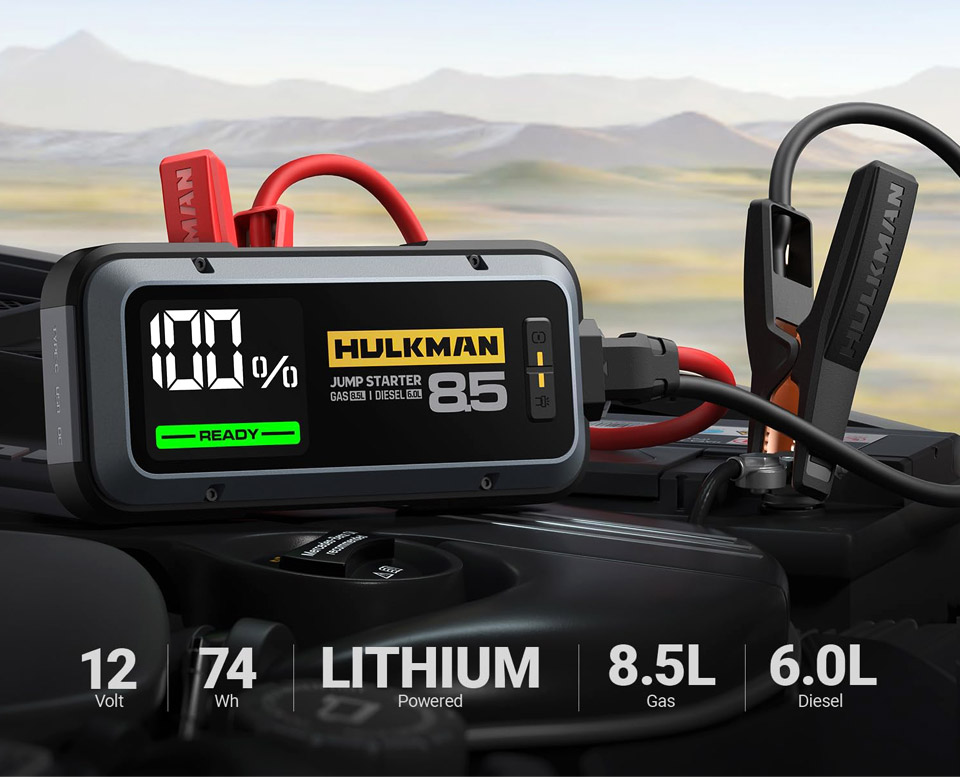 HULKMAN 2000 Amp Jump Starter For Up To 8.5L Gas And 6L Diesel