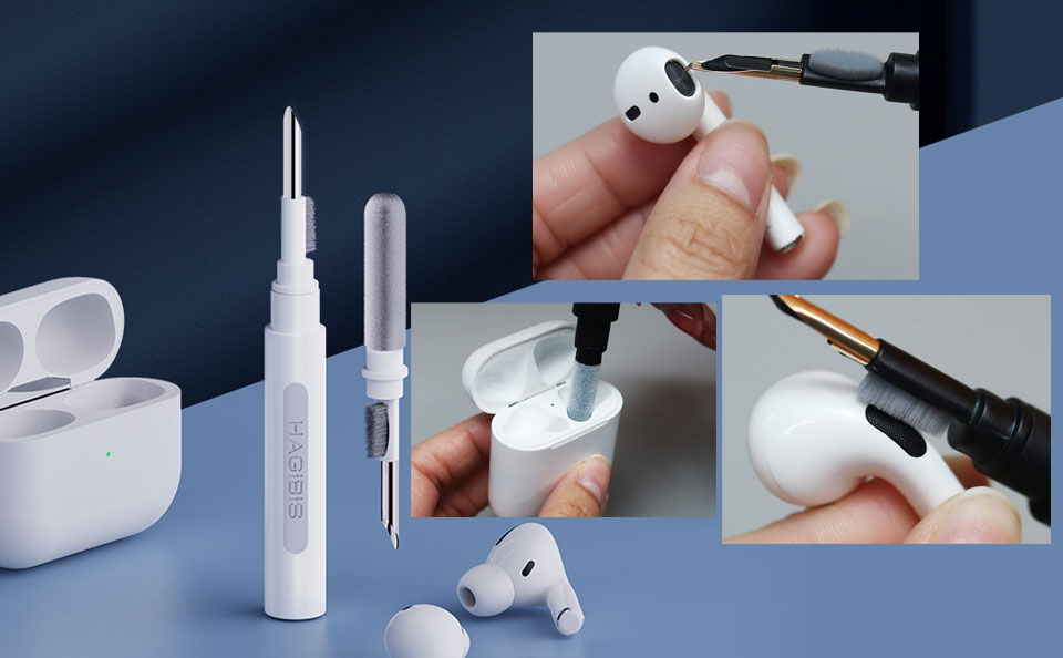 Earbud Cleaner Tool for Airpod Earbud Cleaner Pen Kit, Bluetooth Earbuds Cleaning Pen, Cleaning Dirt & Gunk from Devices with Small Crevices