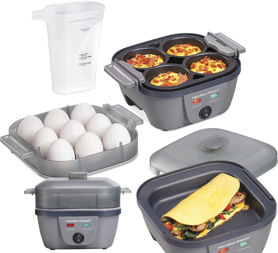 Hamilton Beach 6-in-1 Electric Egg Bites Cooker Plus 