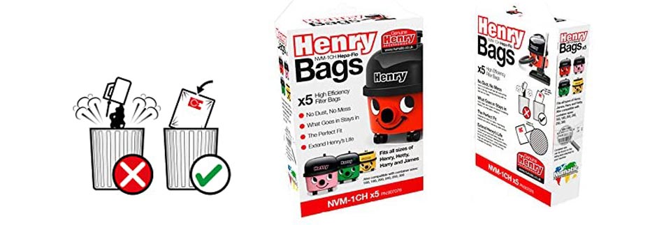 Henry NVM-1CH HepaFlo Vacuum Bags