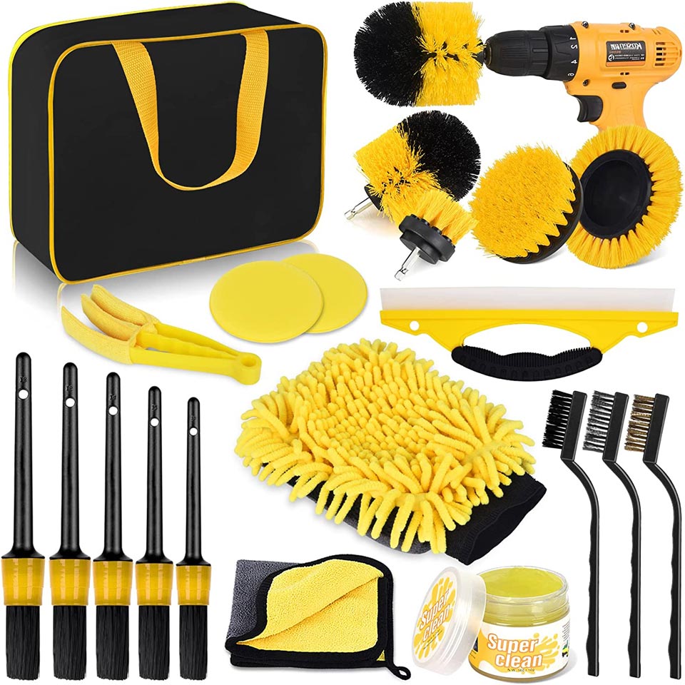 Herrfilk 20 Pcs Car Cleaning Tools Kit