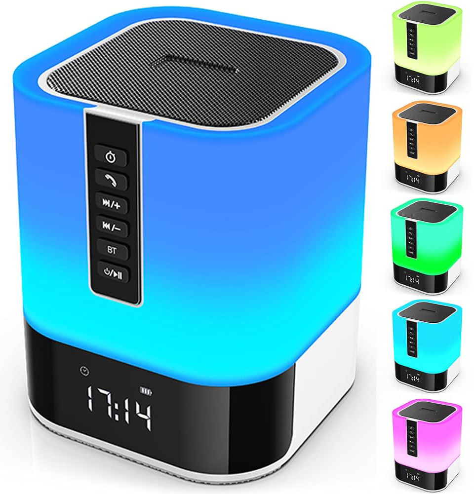 Hetyre 5-In-1 Touch Control Lamp Clock And Bluetooth Speaker