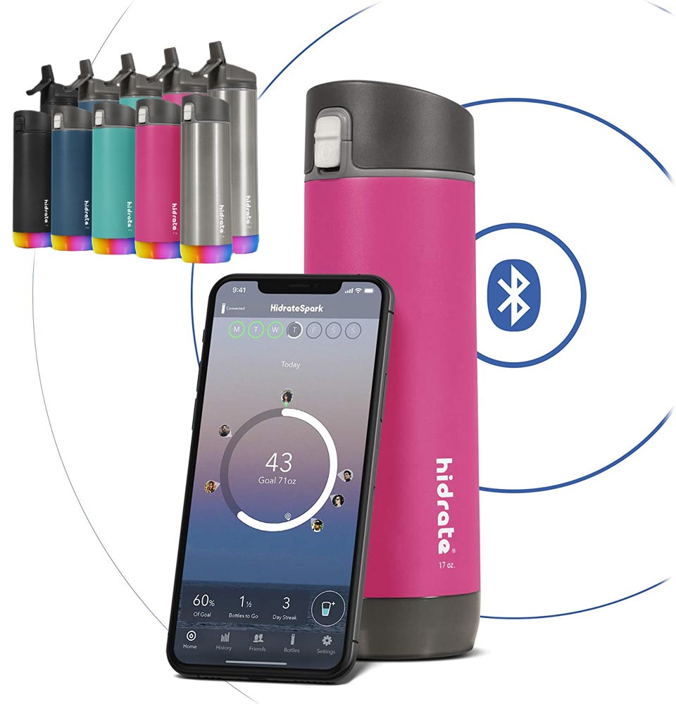 HidrateSpark Steel Smart Water Bottle