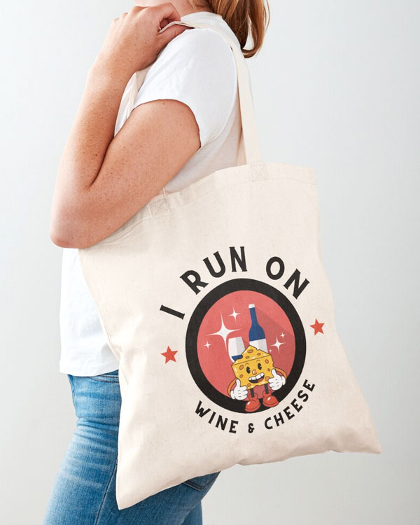 I Run On Wine And Cheese Coffee Tote And More