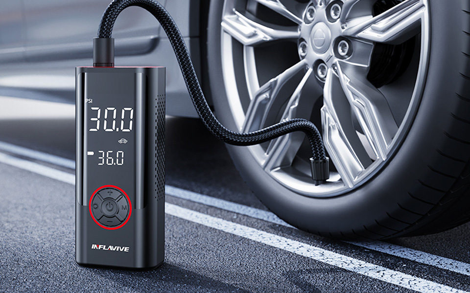 InflaVive Portable Tire Inflator Air Compressor