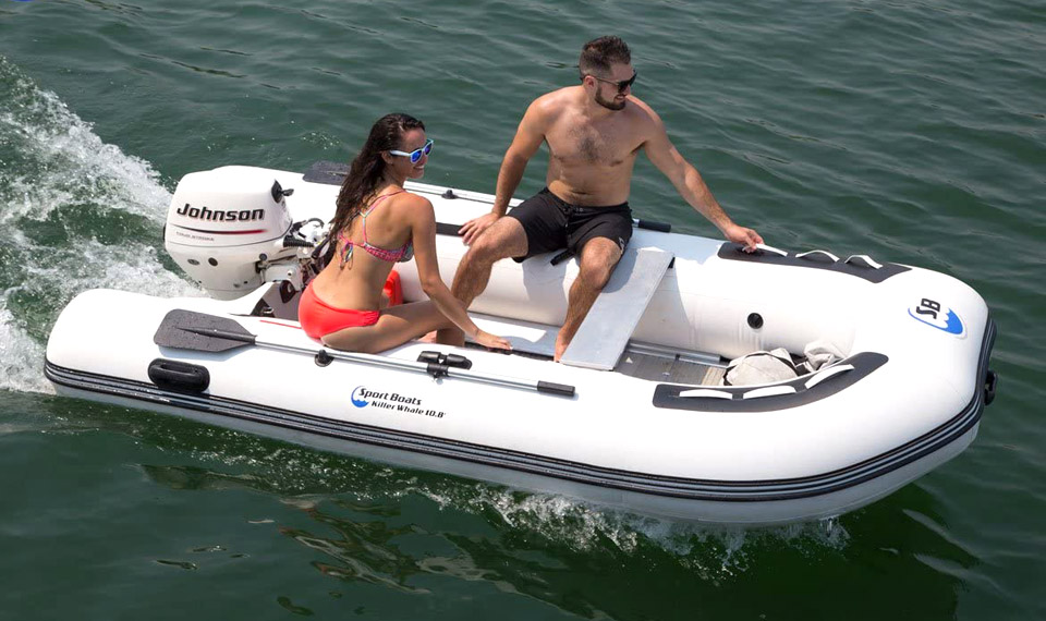 Inflatable Sport Boats Killer Whale Aluminum Floor Dinghy