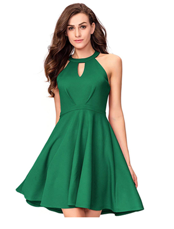 InsNova Halter Skater A-Line Cocktail Dress