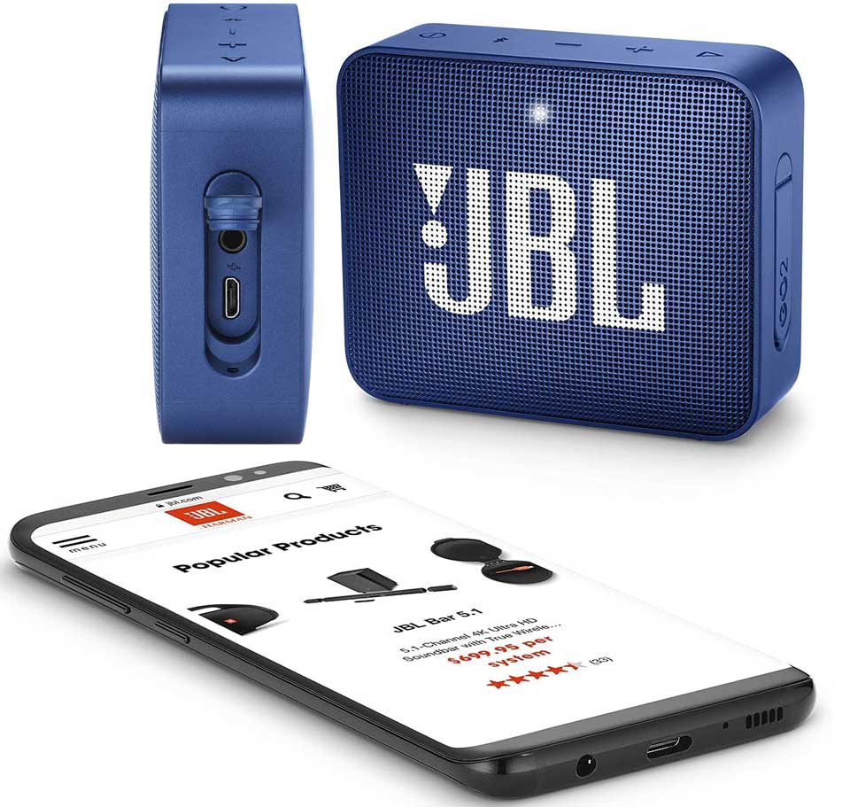 JBL GO2 Waterproof Portable Bluetooth Speaker 