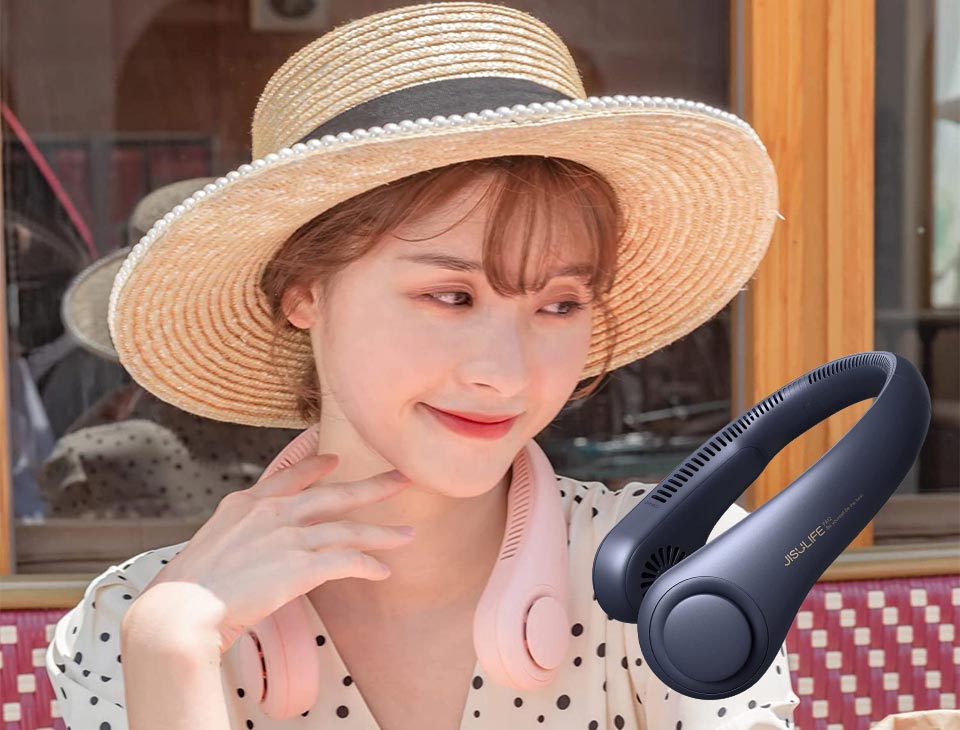 JISULIFE Portable Bladeless Neck Fan