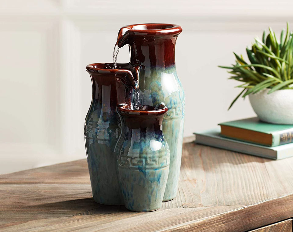 John Timberland Mediterranean Zen Tabletop Fountain