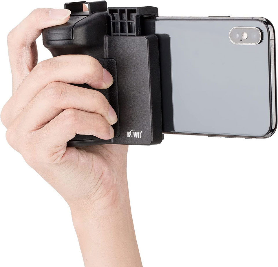 KIWIFOTOS Phone Camera Handle With Detachable Bluetooth Shutter