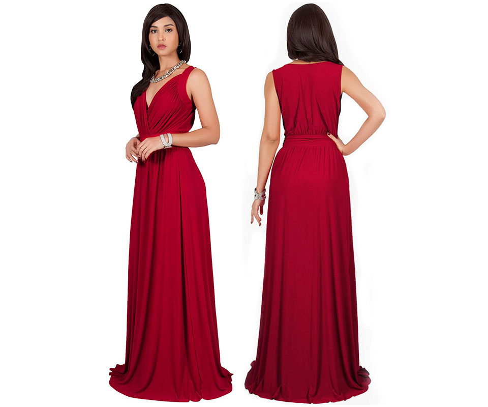 KOH KOH Sleeveless Flowy Cocktail Dress