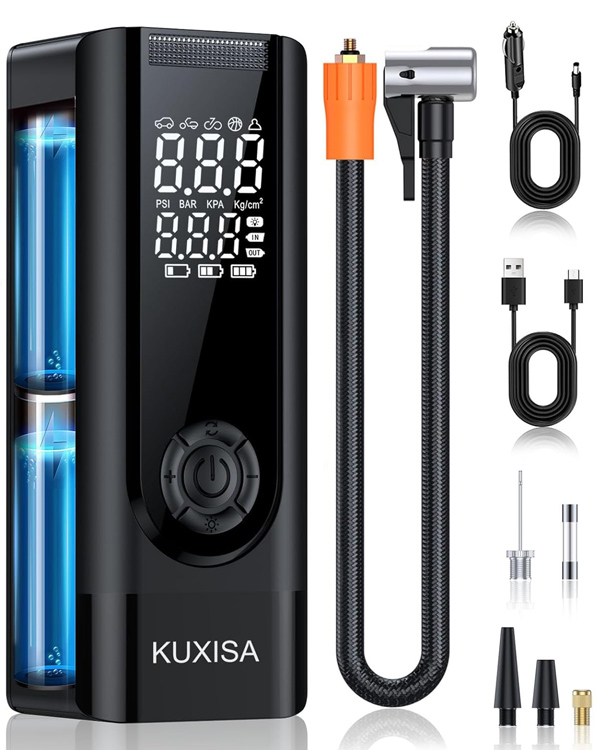 KUXISA Portable Tire Inflator & Air Compressor