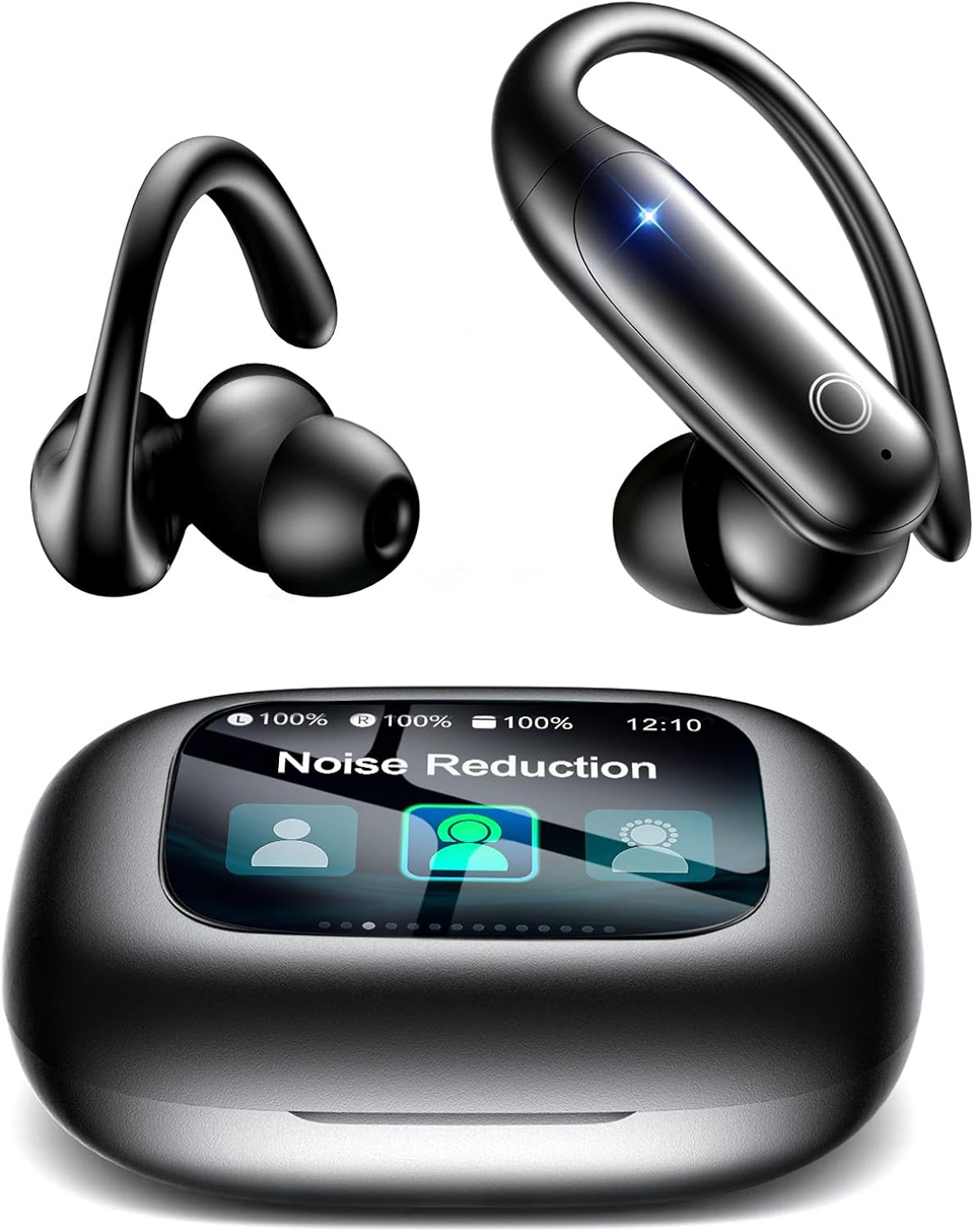 LEEMC Wireless Bluetooth Earbuds With Touchscreen Charging Case