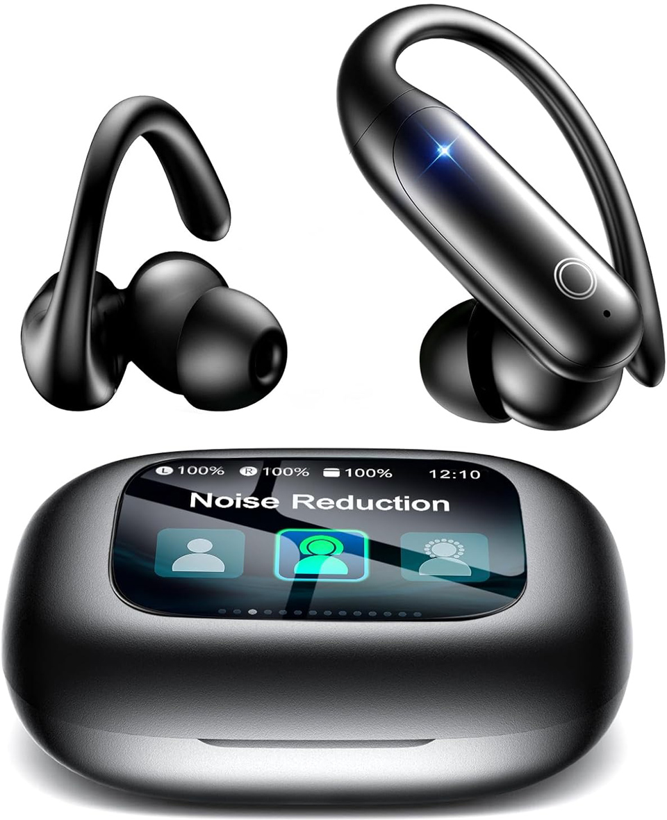 LEEMC Wireless Earbuds With Touch Screen Charging Case