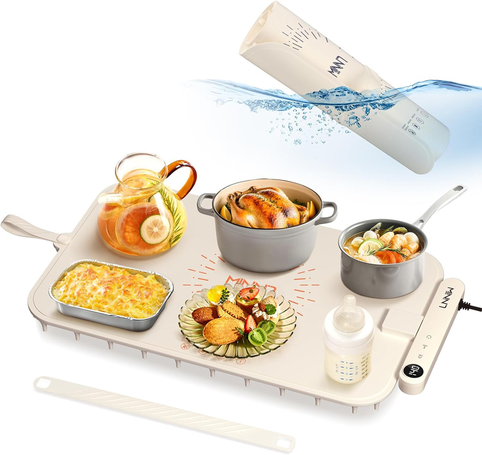 LNNIW Portable Electric Food Warming Mat 