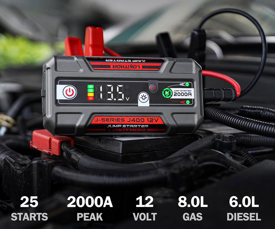 LOKITHOR 12V Portable Lithium Car Jump Starter