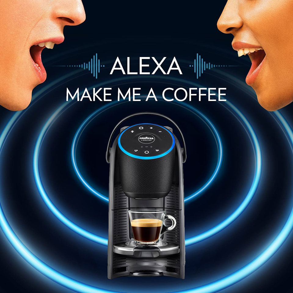 A Modo Mio Voicy Espresso Coffee Maker With Alaxa Built-in