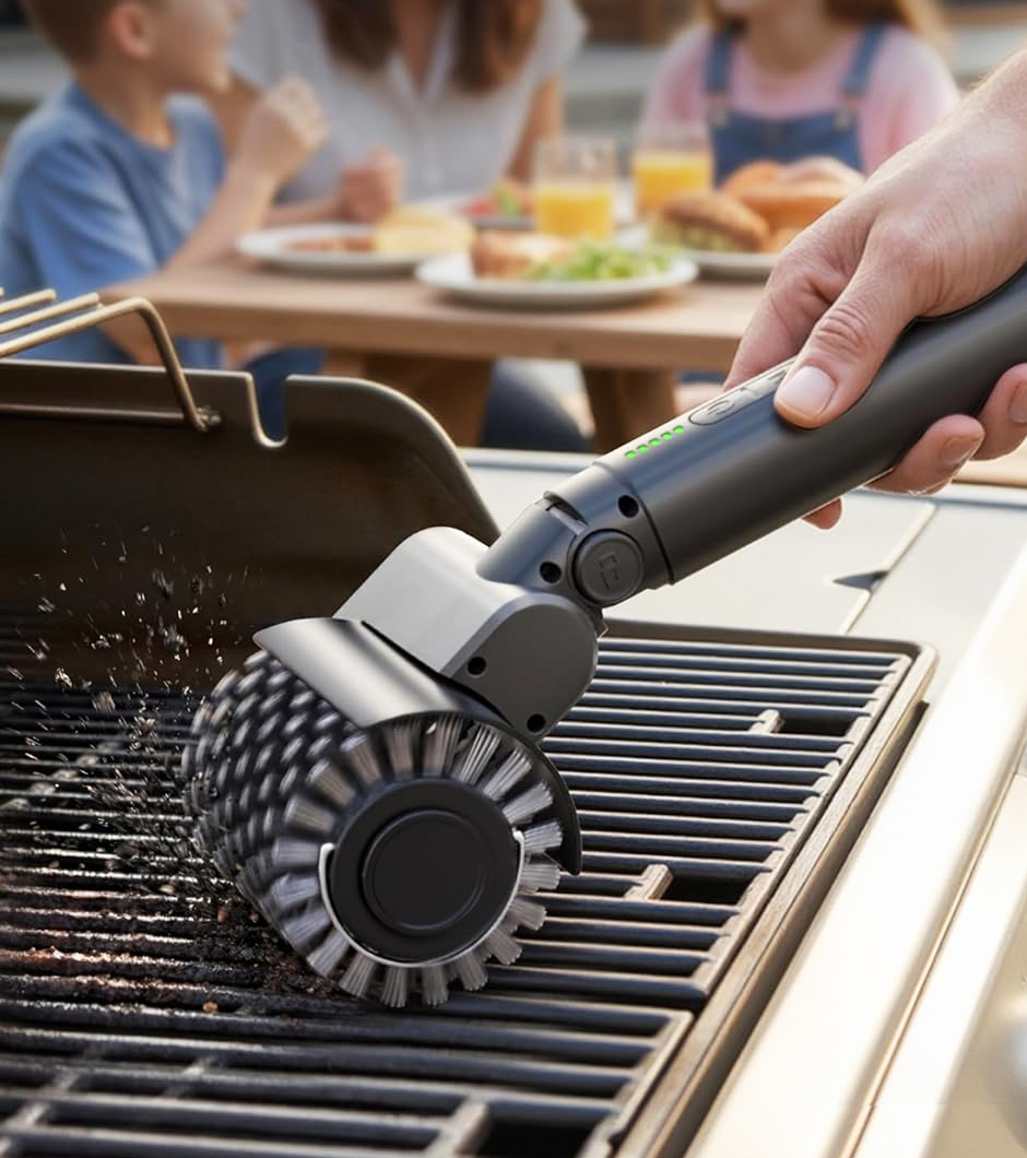 Leebein Cordless Electric BBQ Grill Cleaner Brush With Angle Adjust