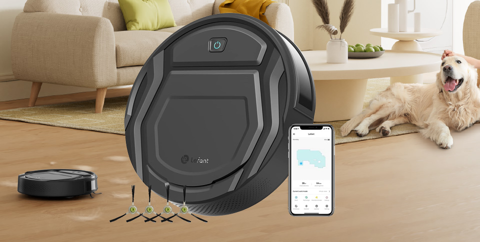 Lefant Bluetooth Robot Vacuum Cleaner With WiFi And Alexa Control