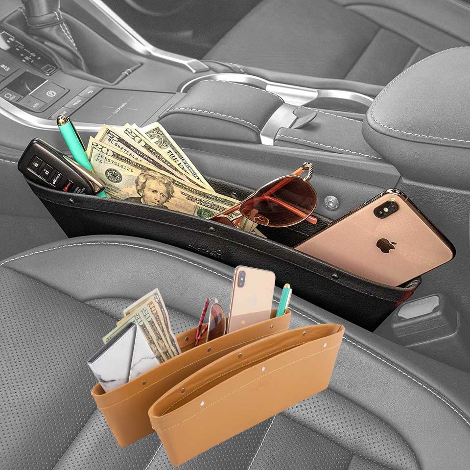 Lusso Gear 2-in-1 Car Seat Gap Organizer