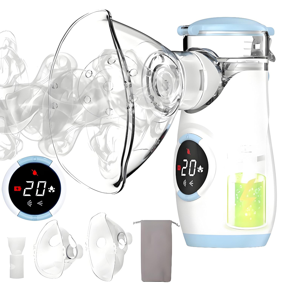 Mayluck Portable Nebulizer With LED Interface And Auto-Cleaning