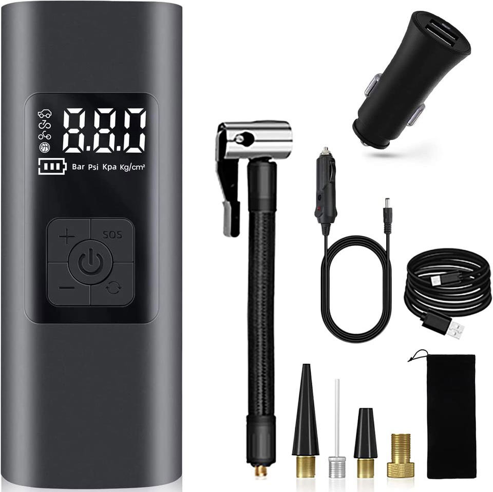 MekedeTech Cordless Tire Inflator Portable Air Compressor