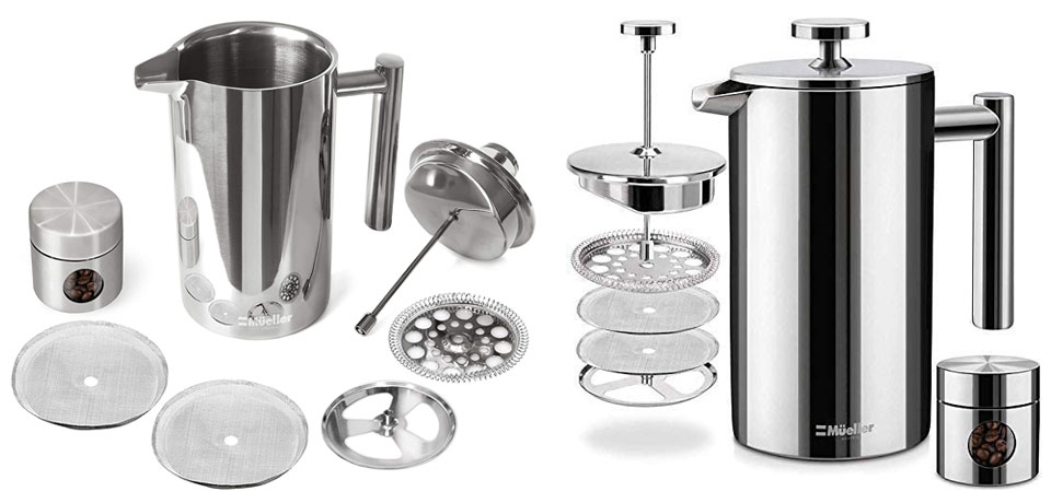 Mueller French Press Stainless Steel Coffee Maker