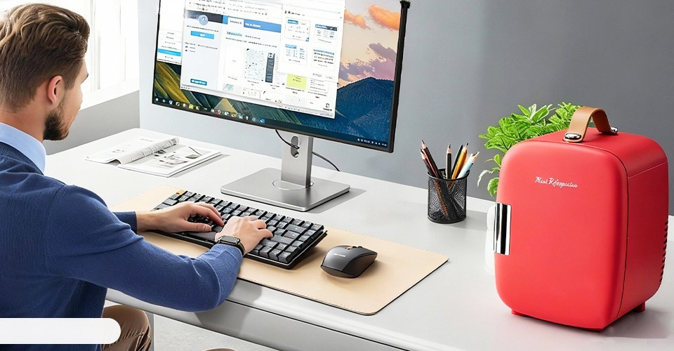NEWBULIG Mini Fridge For Bedroom, Office And Car